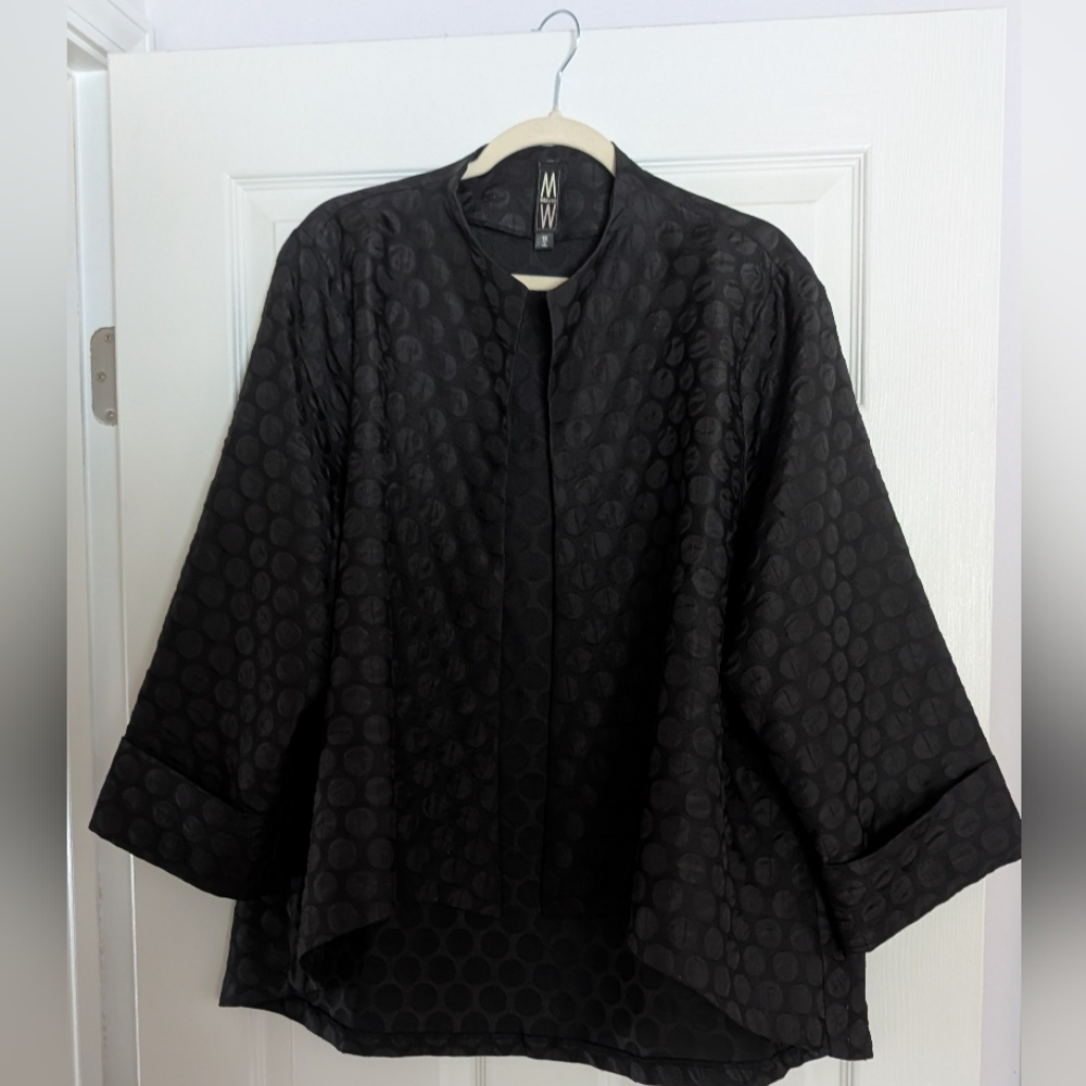 Marla Wynne Modern Geometric Lightweight Topper Jacket 1X